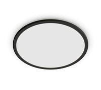 Philips - Plafón Philips Superslim, lámpara LED de techo funcional, color negro, luz blanca cálida regulable, 27K - 18W