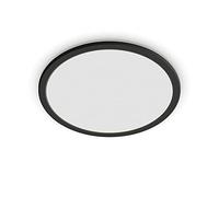 Lámpara LED de techo SuperSlim de Philips, IP44, Ø 24,5 cm, negro