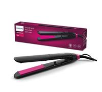 Philips Plancha Alisadora con Placas de Cerámica y Queratina de 100 mm, Cepillo Alisador para Estilizar y Peinar con Tecnología ThermoProtect, hasta 220°C en 1 minuto, en Negro y Rosa, BHS375/00