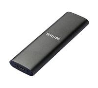 Philips Portable Externe SSD 250 GB Slim, Delgado, SATA Speed USB-C, USB, Lectura hasta 540 MB/s, Escritura hasta 520 MB/s, Aluminio