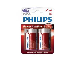 PHILIPS - POWER ALKALINE PILA D LR20 BLISTER*2
