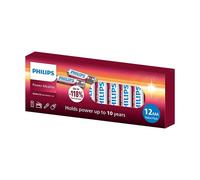 Philips Power Pilas alcalinas LR03 Micro AAA (12 unidades)