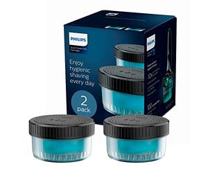 Philips Quick Clean Pod, Cartuchos de Recarga para Afeitadora Electrica Hombre, Pack 2 Unidades, Fragancia Fresh, CC12/50