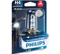 Philips RacingVision GT200 moto +200% H4 lámpara faro de moto, 1 unidad
