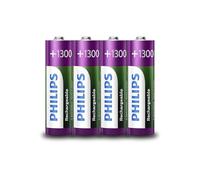 Philips Rechargeables Batería R6B4A130/10 AA - Batería/Pila Recargable (1300 mAh, Níquel-Metal hidruro (NiMH), 1,2 V)