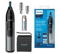 Philips - Recortadora para pelo para nariz, serie 3000 para nariz, oído y cejas, impermeable con sistema de protección, funciona con pilas, sin tirones, NT3650/16