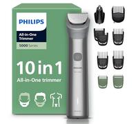 Philips Recortadora todo en uno de 10 en 1 Serie 5000 - Afeitadora y cortapelos hombre para rostro, cabeza y cuerpo, cuchillas de acero autoafilables, 11 longitudes (0,5-16 mm), recargable, MG5918/15