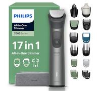 Philips Recortadora todo en uno de 17 en 1 Serie 7000 - Afeitadora y cortapelos hombre para rostro, cabeza y cuerpo, cuchillas de acero autoafilables, 26 longitudes, recargable, MG7961/15