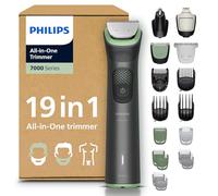 Philips Recortadora todo en uno de 19 en 1 Serie 7000 - Afeitadora y cortapelos hombre para rostro, cabeza y cuerpo, cuchillas de acero autoafilables, 26 longitudes, recargable, MG7962/30
