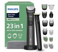 Philips Recortadora todo en uno de 23 en 1 Serie 9000 + OneBlade - Afeitadora y cortapelos hombre para rostro, cabeza y cuerpo, 27 longitudes (0,2-20 mm), recargable, MG9561/30