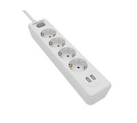 Philips Regleta de 4 enchufes SPN3042WA/19, 230 V, con USB, Color Blanco