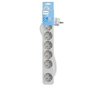 Regleta con Interruptor Philips CHP2164W/62/ 6 Tomas de corriente/ Cable 1.5m/ Blanco