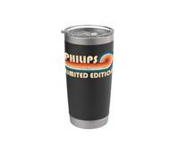 PHILIPS Retro 70s 80s Sunset Stripe Vaso térmico de acero inoxidable de doble pared