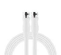 Philips RG6 Cable coaxial blanco de 7,6 m, cable coaxial digital para audio y vídeo, interior, para cable, TV, antena, satélite, DVR, cable de 7,6 metros, SWV2175H/37