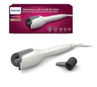 Philips Rizador de Pelo Automatico, con Tecnologia Moisture Protect, Iones, Placas Ceramicas con Keratina, 27 opciones de rizado, BHB878/00, Blanco
