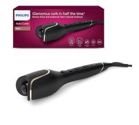 Philips Rizador de Pelo Automatico, con Tecnologia Moisture Protect, Iones, Placas Ceramicas con Keratina, 27 opciones de rizado, BHB876/00, Negro