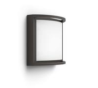 Philips Samondra Aplique LED Exterior Jardín y Patio 12 W 1300 lm, Gris | Luz Blanca Cálida 2700K, Resiste la Intemperie IP44, Carcasa de Aluminio, Instalación Fácil y Rápida, Diseño Moderno