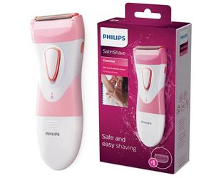 Philips SatinShave Essential HP6306 - Afeitadora eléctrica para piernas para mujer, uso inalámbrico en húmedo y seco