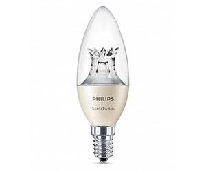 Philips Sceneswitch - Bombilla LED vela, casquillo E14, 40 W, no regulable, elige entre 3 tonos de blanco