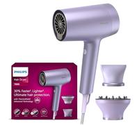 Philips Secador de pelo serie 7000, tecnología avanzada ThermoShield, agua mineral e iónica, con boquilla y difusor de pelo, 1800 W, modelo BHD720/13