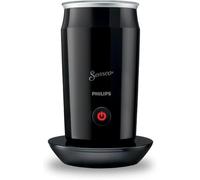 Philips SENSEO Espumador de Leche Eléctrico - 2 Capuchinos, Espuma Caliente o Fría en un Toque, Batidor Magnético, Revestimiento Antiadherente, Base Giratoria 360°, Negro (CA6500/60)