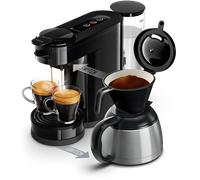 Philips HD6592/65 SENSEO Switch Cafetera con cápsulas y filtro, tecnología 2 en 1, depósito de agua, 7 tazas en una sola vez, color negro intenso, 1 L