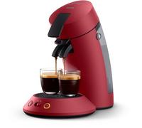 PHILIPS SENSEO Original Plus Cafetera de Monodosis, Selección de Intensidad, Tecnología Coffee Boost, Bajo Consumo, 1 o 2 Tazas de Café, Rojo Oscuro (CSA210/91) [Clase de eficiencia energética A]