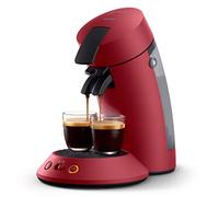 Philips Senseo Original Plus CSA210/90 - Cafetera de monodosis (selección de intensidad, tecnología Boost, plástico reciclado), color rojo