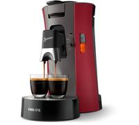 PHILIPS Senseo Select Cafetera Monodosis, 1 o 2 Tazas, Rojo