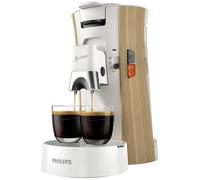 PHILIPS SENSEO Select Máquina de café de almohadilla, función Intensity Plus Memo, Crema Plus, acabado blanco seda mate (CSA240/05)