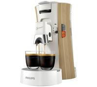PHILIPS SENSEO Select Máquina de café de almohadilla, función Intensity Plus Memo, Crema Plus, acabado blanco seda mate (CSA240/05)