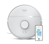 Philips Homerun 2000 Robot Aspirador y Fregona - Potencia de Succión Extra Fuerte, Impulso para Alfombras, Radar LDS, App Homerun, Blanco Ártico (XU2000/25)