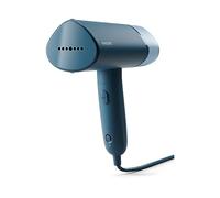 Philips Serie 3000 Plancha vertical - Vaporizador - 1000 W, 20 g/min de vapor, Depósito de agua de 100 ml extraíble, Placa de plástico, Diseño compacto y plegable ideal para viajar, Azul (STH3000/20)