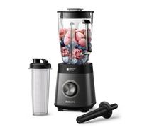 Philips Serie 5000 Batidora, Motor ProBlend Plus de 1200 W, Prepara Batidos Espesos de Fruta Congelada, Capacidad de 2 litros, Limpieza Sin Esfuerzo, Aplicación Nutri-U, Negro(HR3041/00)