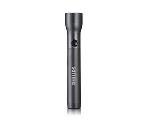 PHILIPS SFL4003T/10 - Linterna LED, 350 Lúmenes, Hasta 120 Horas de Reproducción, Resistente al Agua IPX4, Color Negro (6 Pilas AA Incluidas)