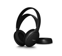 Philips SHC5200M2 Auriculares Inalámbricos para TV - 30H Reproducción, 30m Alcance, Conexión Digital 2.4G, Ajuste cómodo Over-Ear, Batería Intercambiable, Diálogos Nítidos - Negro