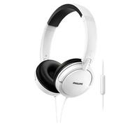 Philips SHL5005WT - Auriculares con micrófono, cómodo, plegables, aislamiento del ruido, cable de 1,2 m, blanco
