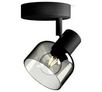 Philips Sleet - Foco LED decorativo (1 luz), bombilla E14 no incluida, Negro, IP20
