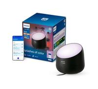 Philips Smart LED Squire Lite Lámpara Inteligente de Mesa C35 E14 E27 Negra | Luz Ambiente Blanca y de Colores Regulable, Sincronizable con TV y Música, Modos Estáticos y Dinámicos, Control por App y Voz