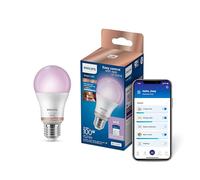 Philips Smart Lighting, Bombilla Inteligente LED RGB A60, E27, 1521 lm, Color y Blanco Ajustable 2200 K-6500 K, Regulable Baja, Connected by WiZ, Alexa, Google Home, Apple Home
