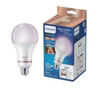 Philips Smart Lighting, Bombilla Inteligente LED RGB A80, E27, 2452 lm, Color y Blanco Ajustable 2200 K-6500 K, Regulable Baja, Connected by WiZ, Alexa, Google Home, Apple Home