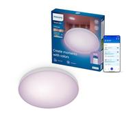 Philips Smart Lighting Plafón LED de Techo, Redondo, 30 cm | Color y Blanco Ajustable, 2200 K-6500 K, Smart LED, 18 W, 1800 lm, Regulable Bajo, Connected by WiZ, Hogar Inteligente