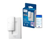 Philips Smart Lighting Smart Dimmer Switch | Mando a Distancia, Fácil de Usar, Elegante, Funciona a Pilas, Botones Personalizables, Funciona sin Wi-Fi, Connected by WiZ