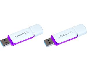 Philips Snow 3.0, Memoria USB de 64 GB (Paquete de 2)
