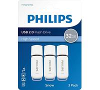 Philips snow edition, memoria usb 2.0 (32 gb, 3 unidades), color gris