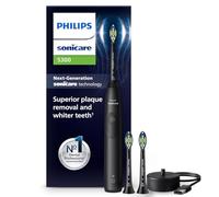 Philips Sonicare 5300 cepillo dental eléctrico, sónico con 2 niveles de intensidad, alerta de presión, EasyStart, SmarTimer y BrushPacer, negro, modelo HX7101/04 [Nueva Tecnología]