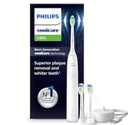 Philips Sonicare 5300 cepillo dental eléctrico, sónico con 2 niveles de intensidad, alerta de presión, EasyStart, SmarTimer y BrushPacer, blanco, modelo HX7108/04 [Nueva Tecnología]