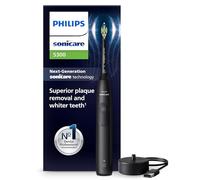 Philips Sonicare 5300 cepillo dental eléctrico, sónico con 2 niveles de intensidad, alerta de presión, EasyStart, SmarTimer y BrushPacer, negro, modelo HX7101/01 [Nueva Tecnología]