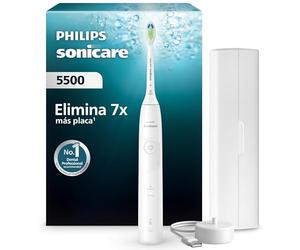 Philips Sonicare 5500 cepillo dental eléctrico, sónico con 2 modos, alerta de presión, EasyStart, SmarTimer y BrushPacer, blanco, modelo HX7110/02 [Nueva Tecnología]