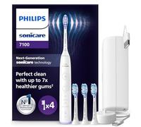 Philips Sonicare 7100 cepillo dental eléctrico, sónico con aplicación, 4 modos de cepillado y 3 niveles de intensidad, alerta de presión, SmarTimer, blanco, HX7420/08 [Nueva Tecnología]